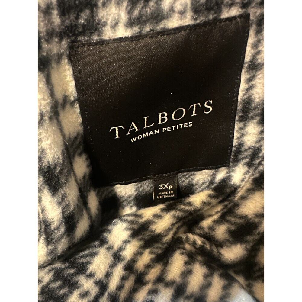 Talbots Faux Fur Hooded Down Puffer Coat Black Full Zip Plus Size 3XP 3X Petite - Picture 11 of 14